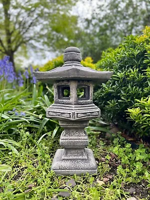Japanese Pagoda Figurine Concrete Chinese Lantern Statue Stone Pagoda Sculpture • £87.04