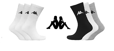 Kappa Mens Gents High Quality Sports Shoe Crew Liner Cotton Rich Socks UK 6-8 • £10.99