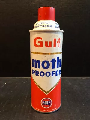 Vintage Gulf Oil (old Logo) Moth Proofer 14 Oz Spray Can (has Some In It) • $14.95