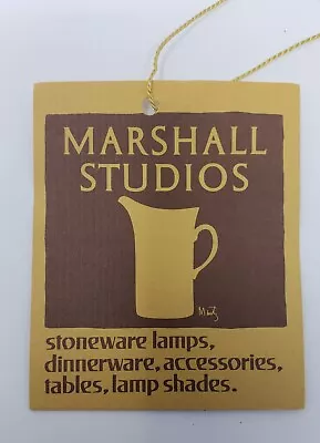Marshall Studios Gordon Jane Martz Pottery Hangtag Tag Lamp Table Vintage Rare • $3.79
