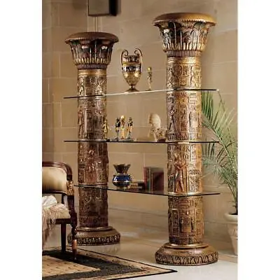 $4275 • Buy Design Toscano Egyptian Columns Of Luxor Shelves