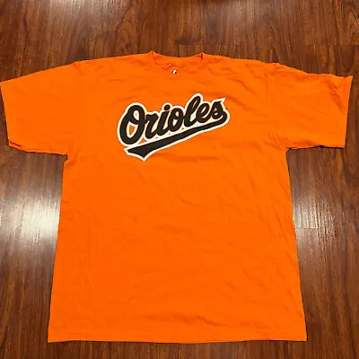 Majestic Men’s Baltimore Orioles Orange Jersey Shirt Extra Large XL Bold MLB • $11