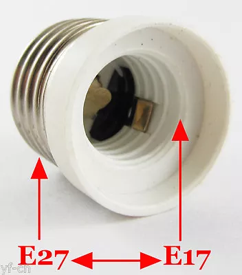 100x E27 Male To E17 Female Socket Base LED Halogen CFL Light Bulb Lamp Adapter • $70.97