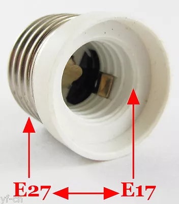 1pc E27 Male To E17 Female Socket Base LED Halogen CFL Light Bulb Lamp Adapter • $1.74