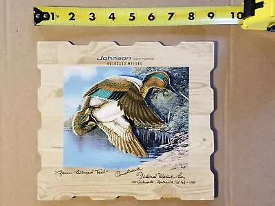 Vtg 1950s OMC Johnson Sea Horse Green-Winged Teal Duck Calendar Advertising Art • $119.99