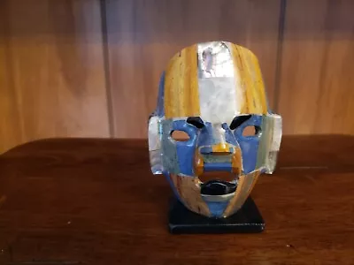 Vintage Mayan Burial Stone Mask Abalone Onyx Turquoise Mother Of Pearl • $69.99