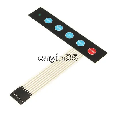 1x5 Matrix Array 5 Keys Membrane Switch Control Keypad Keyboard For Arduino UK • $1.22