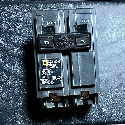 Square D HOM270 70-Amp Circuit Breaker 120/240V Double Pole Standard Trip • $25.95
