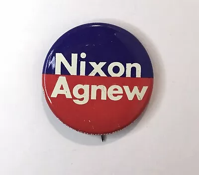 Vintage (Richard) Nixon Agnew Presidential Campaign Button Pin 1.25  Green Duck • $10.80