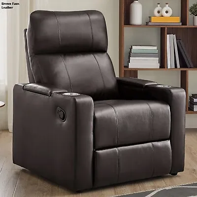 Cushioned Lazy Boy Style Recliner Chair Padded Living Room Theater Armchair Seat • $378.89