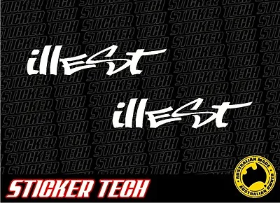 2x Illest Vinyl Sticker Decal To Suit Hellaflush Fatlace Dish Works Wheels Bbs • $4