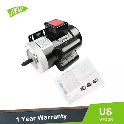 New General Purpose Motor 115/230V 3450RPM Electric Motor 56C Single Phase 2HP • $181.02