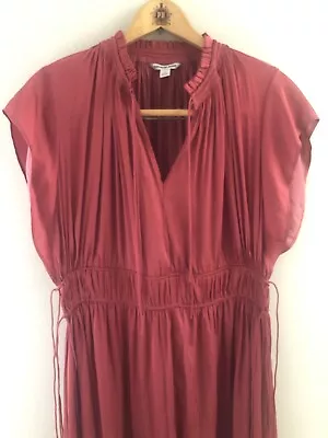 Elegant Country Road 12 Salmon Blush Coloured Gathered Dress • $35