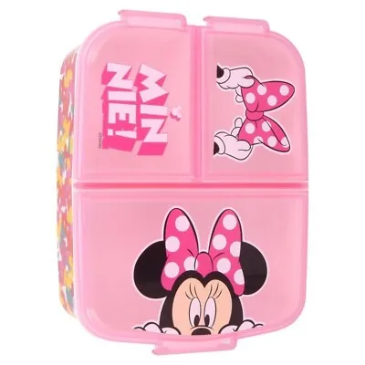 £12 • Buy Minnie Kids Character 3 Compartment Sandwich Lunch Box Licenced Item
