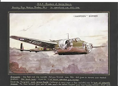 R.A.F. BOMBERS - 3 Images 'Handley Page Hampden'. • £2.99