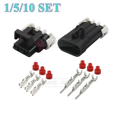 3 Pin/Way Delphi Metri-Pack GT150 Series Male & Female Sealed Connector Plug Kit • $3.50