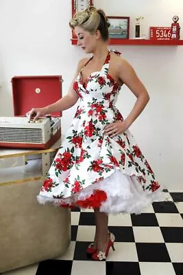 Hell Bunny Cannes 50's Rockabilly Swing Retro Vintage Day Tea Dress • $69