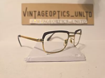 American Optical  Model 505 Vintage Gold Browline Eyeglasses Frame.  52[]20. • $89.99