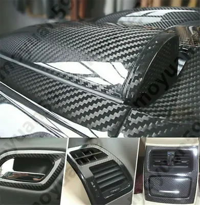 Auto Accessories 5D Glossy Carbon Fiber Vinyl Film Car Interior Wrap Stickers • $12.23