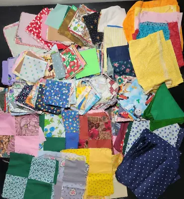 2 + Lbs Vintage Summer Fabric Scraps Bundle Quilting Quilt Blocks Fat Quarter • $15