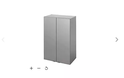 B&Q GoodHome Imandra Gloss Anthracite Wall-mounted Bathroom Cabinet W600 H900mm • £45