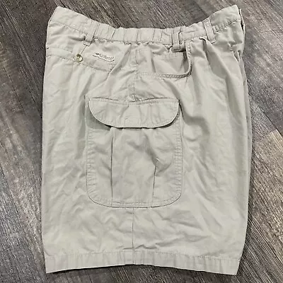 Columbia Shorts Beige Cargo 7 Pockets Hiking  100% Cotton 36”X7” • $14.99