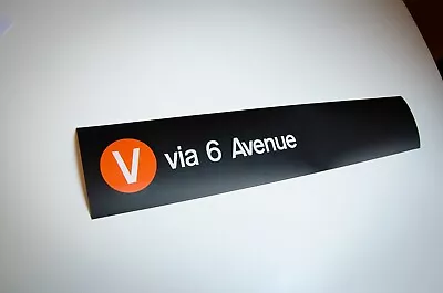 New York City Subway V 6 Avenue Roll Sign R32 MTA NYC TA • $34.99