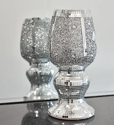 £14.99 • Buy Flower Vase Flower Pot Basket Crushed Diamond Mirror Effect Home Decor 102