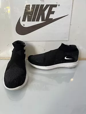 £40 • Buy Nike Free RN Motion Flyknit Black Sneakers/Trainers Size UK 5 EU 38.5