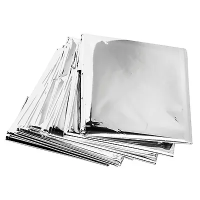 Lot Of 12 Emergency Mylar Rescue Space Thermal Blankets 62  X 82  • $14.99