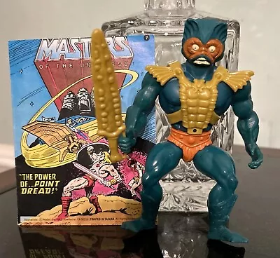 1981 Merman 8 Back SHORT STRAP Green Belt MOTU  Taiwan Vintage And Comic Dread • $49