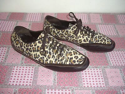 Kennel And Schmenger Leather Shoes Uk 6.5 Leopard Print Lace Up • £12