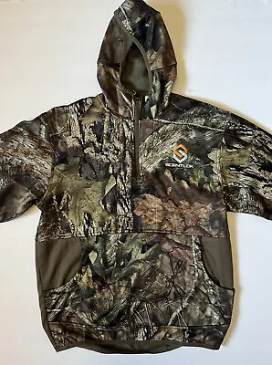 SCENT-LOK - Men's Mossy Oak Camo 1/4 Zip Hunting Pullover Hoodie - Size Medium • $25.99