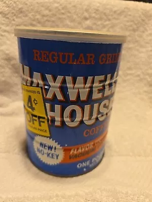 Unopened Vintage Maxwell House Coffee New No-Key Flavor Tight Vacuum Can  • $22.99