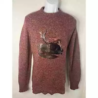 Vintage Eddie Bauer Men’s Crewneck Sweater Deer Nordic Warm Size XL • $29.90