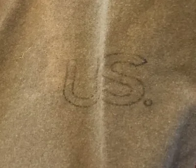 Vintage US Army Green Wool Blanket 75 X 63in • $29.99