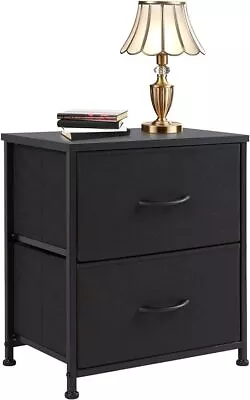 Nightstand End Table Side Table With 2 Fabric Drawers Bedside Table For Bedroom • $24.69