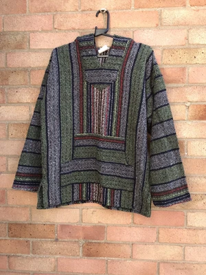 £12 • Buy Adults Taco Joes Baja Hippy Top Jumper Festival Hoodie Size S