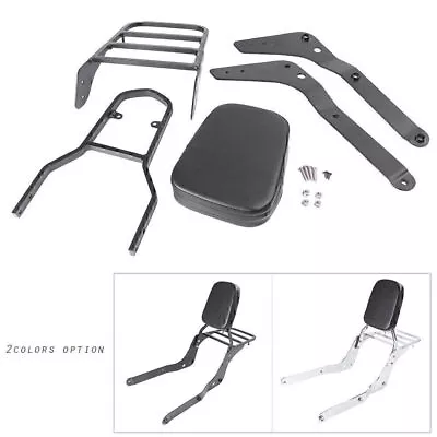 Motor Steel Backrest Sissy Bar W/Luggage Rack For Honda Shadow VT750C Aero 04-12 • $288.47