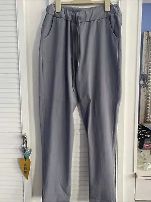 Gorgeous Made In Italy Grey Magic Trousers Size XXL • £10