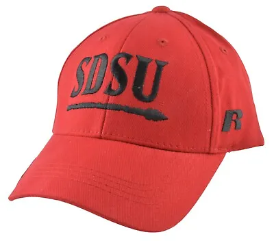 SDSU San Diego State Aztecs NCAA Russell Athletic Red Team Logo Adjustable Hat • $18.99