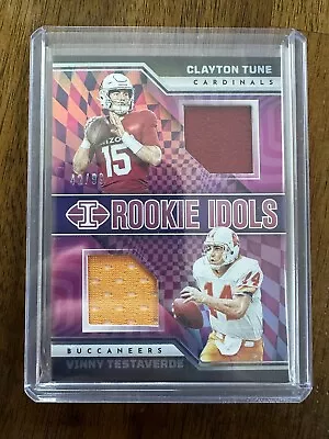 Clayton Tune Vinny Testaverde Rookie Idols Dual Patch 2023 Panini Illusions /99  • $0.99