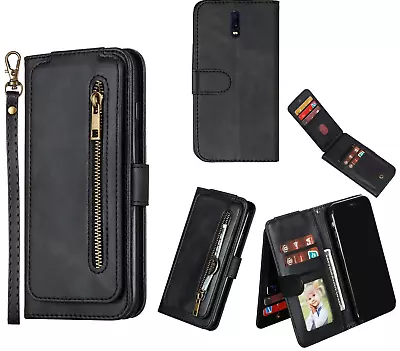 Oppo R17 Leather Wallet 9 Card Slots Vertical Flip &Zip • $11.95