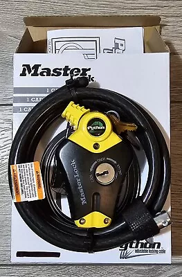 New PYTHON Master Lock 6' Adjustable Locking Cable W/ 2 Keys - 8413KACBL6 • $25