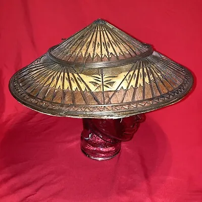 Conical Hat Vietnamese Asian Coolie Straw Bamboo Rice Farm Field Gardening • $48