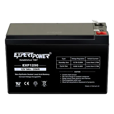 ExpertPower 12V 9Ah SLA Battery For Razor MX350 MX400 Electric Dirt Bike • $26.99