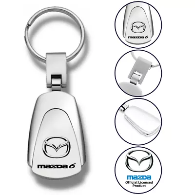 Mazda 6 Chrome Teardrop Key Fob Logo Key Chain Key Ring Official Licensed • $15.95
