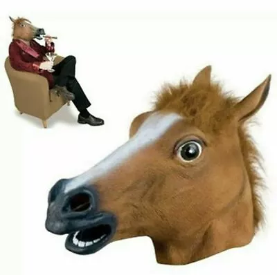 £7.85 • Buy Horse Head Mask Rubber Panto Cosplay Fancy Dress Party Halloween Adult Costume