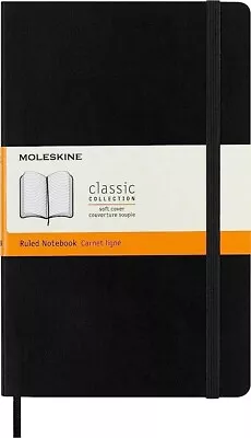 Moleskine Notebook Classic Black Large Ruled Soft Cover • $17.69