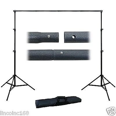 Photography 10Ft Adjustable Background Support Stand Photo Backdrop Crossbar Kit • $34.50